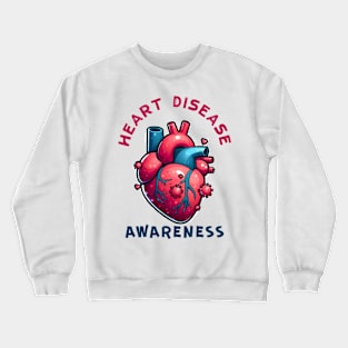 Heart Disease Awareness Crewneck Sweatshirt